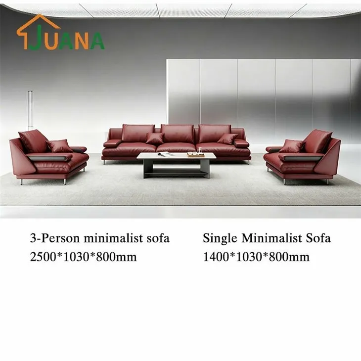Geometric Block Full-Grain Leather Sofa Suite high quality